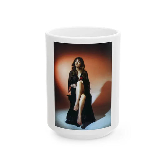 Ingrid Pitt #02 (Vintage Female Icon) White Coffee Mug 15oz - Go Mug Yourself