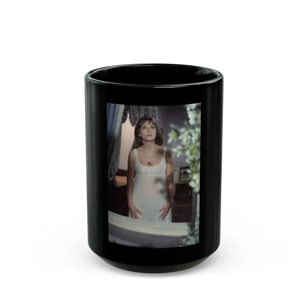 Ingrid Pitt #100 (Vintage Female Icon) Black Coffee Mug-15oz-Go Mug Yourself