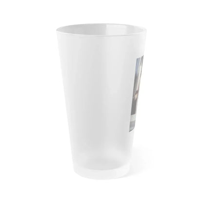 Ingrid Pitt #100 (Vintage Female Icon) Frosted Pint Glass 16oz - Go Mug Yourself