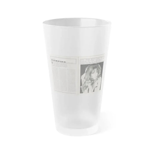 Ingrid Pitt #101 - Mag. Pages (Vintage Female Icon) Frosted Pint Glass 16oz 16oz Frosted - Go Mug Yourself