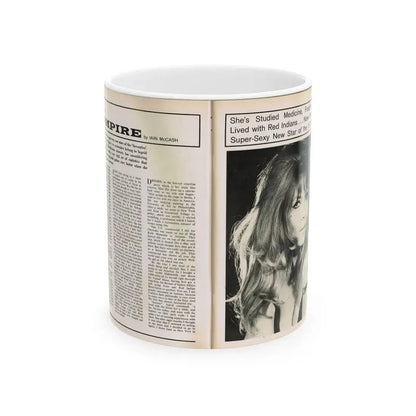 Ingrid Pitt #101 - Mag. Pages (Vintage Female Icon) White Coffee Mug 11oz - Go Mug Yourself