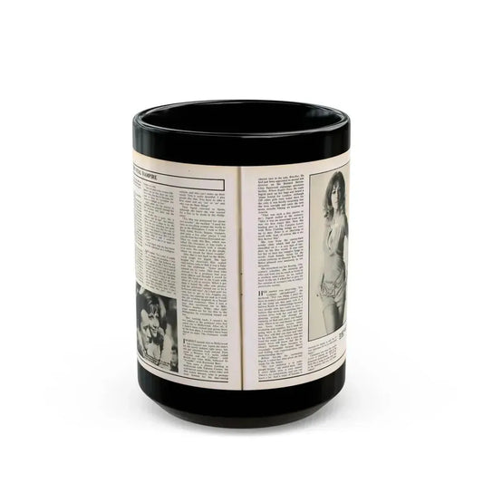 Ingrid Pitt #102 - Mag. Pages (Vintage Female Icon) Black Coffee Mug 15oz - Go Mug Yourself