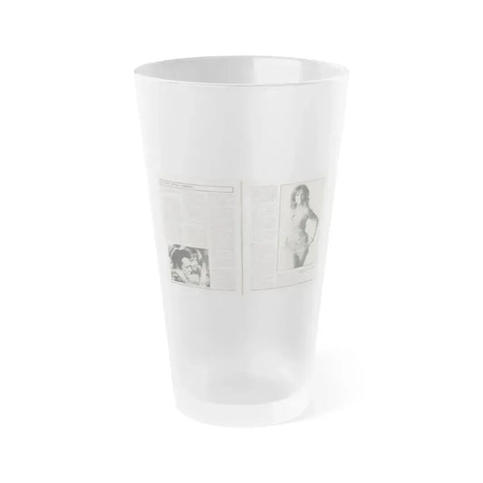 Ingrid Pitt #102 - Mag. Pages (Vintage Female Icon) Frosted Pint Glass 16oz 16oz Frosted - Go Mug Yourself