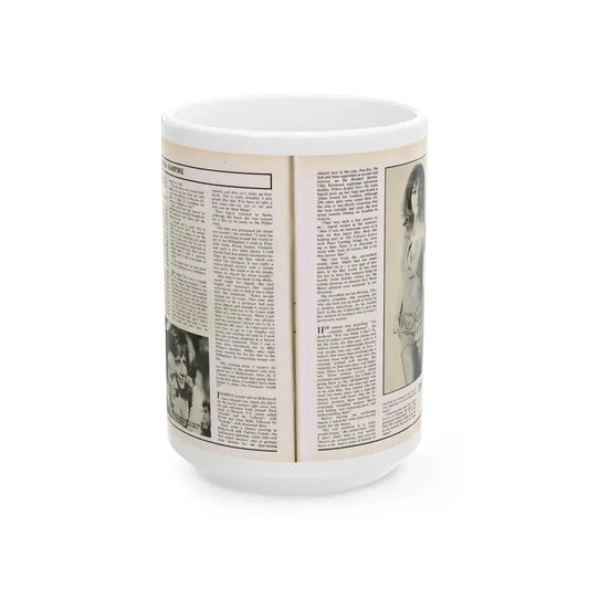 Ingrid Pitt #102 - Mag. Pages (Vintage Female Icon) White Coffee Mug 15oz - Go Mug Yourself