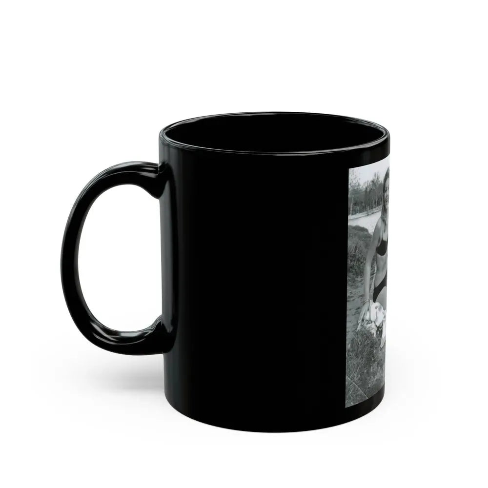Ingrid Pitt #111 (Vintage Female Icon) Black Coffee Mug - Go Mug Yourself