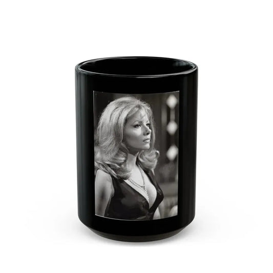 Ingrid Pitt #112 (Vintage Female Icon) Black Coffee Mug 15oz - Go Mug Yourself