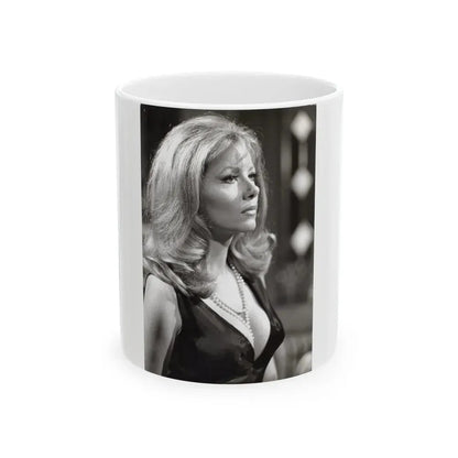 Ingrid Pitt #112 (Vintage Female Icon) White Coffee Mug 11oz - Go Mug Yourself
