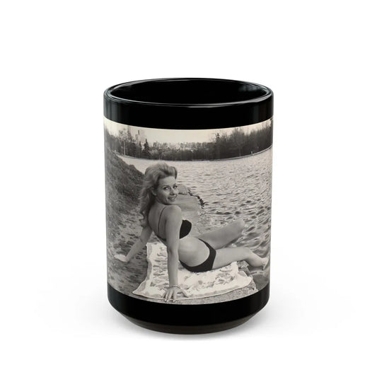 Ingrid Pitt #113 (Vintage Female Icon) Black Coffee Mug-15oz-Go Mug Yourself