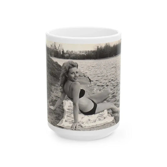 Ingrid Pitt #113 (Vintage Female Icon) White Coffee Mug 15oz - Go Mug Yourself