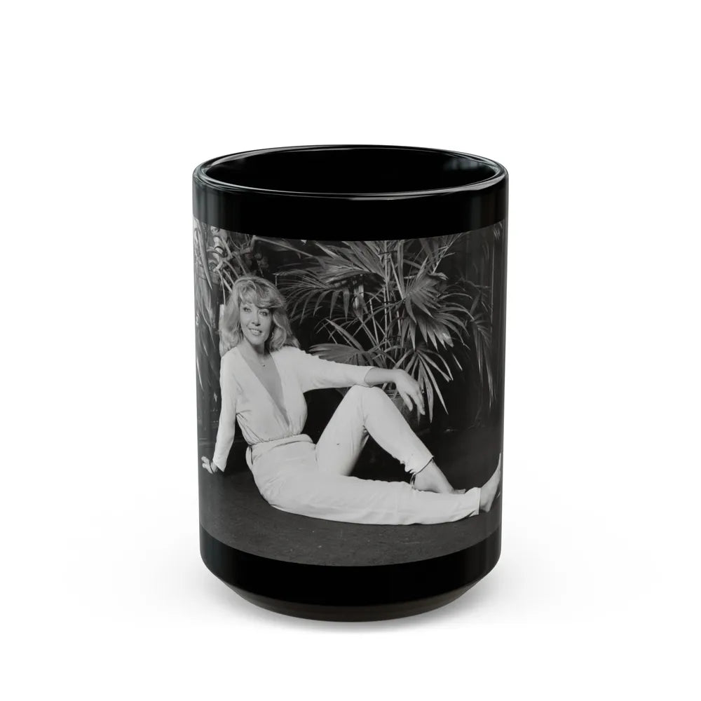 Ingrid Pitt #114 (Vintage Female Icon) Black Coffee Mug-15oz-Go Mug Yourself