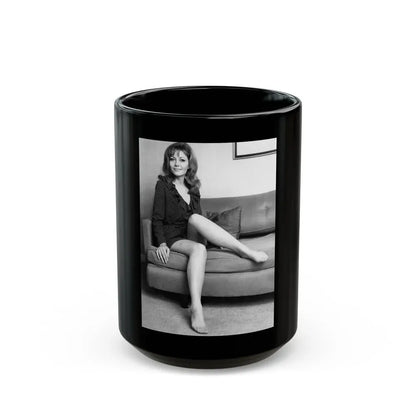 Ingrid Pitt #115 (Vintage Female Icon) Black Coffee Mug 15oz - Go Mug Yourself