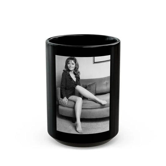 Ingrid Pitt #115 (Vintage Female Icon) Black Coffee Mug 15oz - Go Mug Yourself