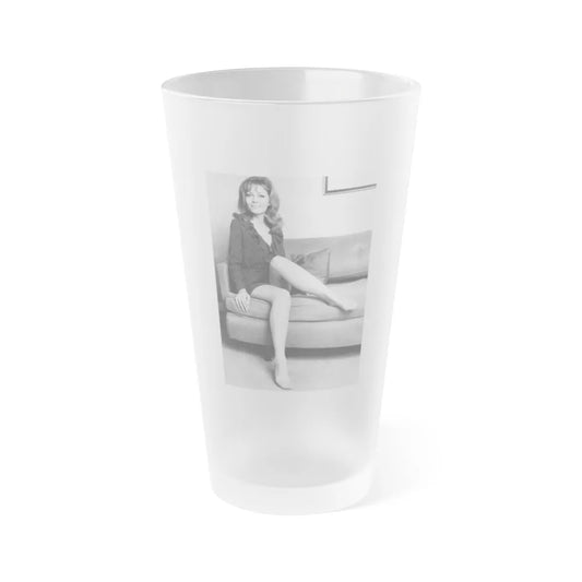 Ingrid Pitt #115 (Vintage Female Icon) Frosted Pint Glass 16oz-16oz-Frosted-Go Mug Yourself