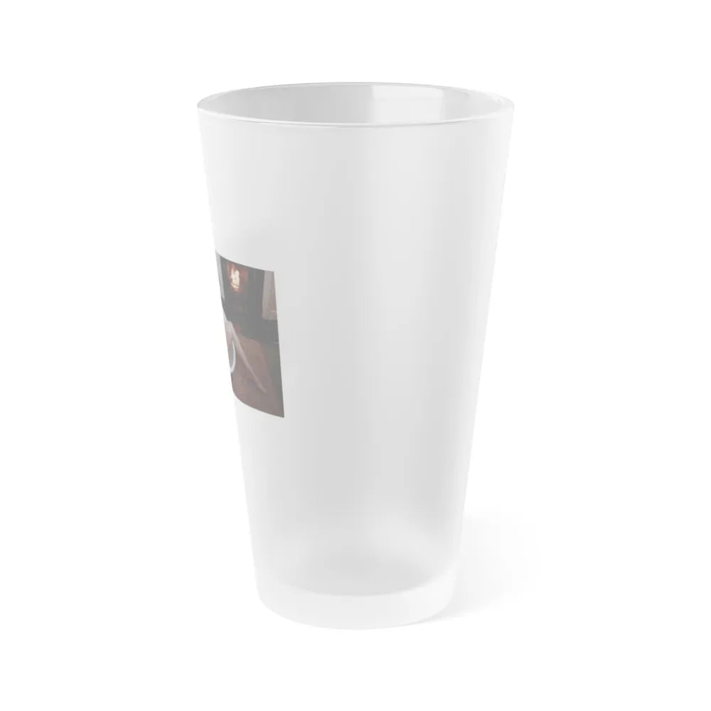 Ingrid Pitt #116 - Topless (Vintage Female Icon) Frosted Pint Glass 16oz-Go Mug Yourself