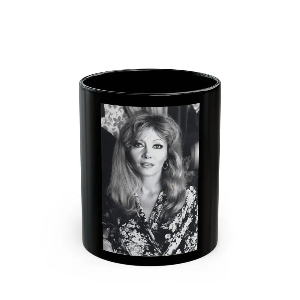 Ingrid Pitt #118 (Vintage Female Icon) Black Coffee Mug-11oz-Go Mug Yourself