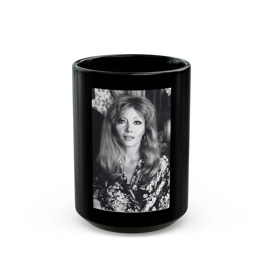 Ingrid Pitt #118 (Vintage Female Icon) Black Coffee Mug-15oz-Go Mug Yourself