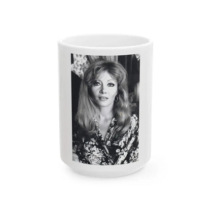 Ingrid Pitt #118 (Vintage Female Icon) White Coffee Mug 15oz - Go Mug Yourself