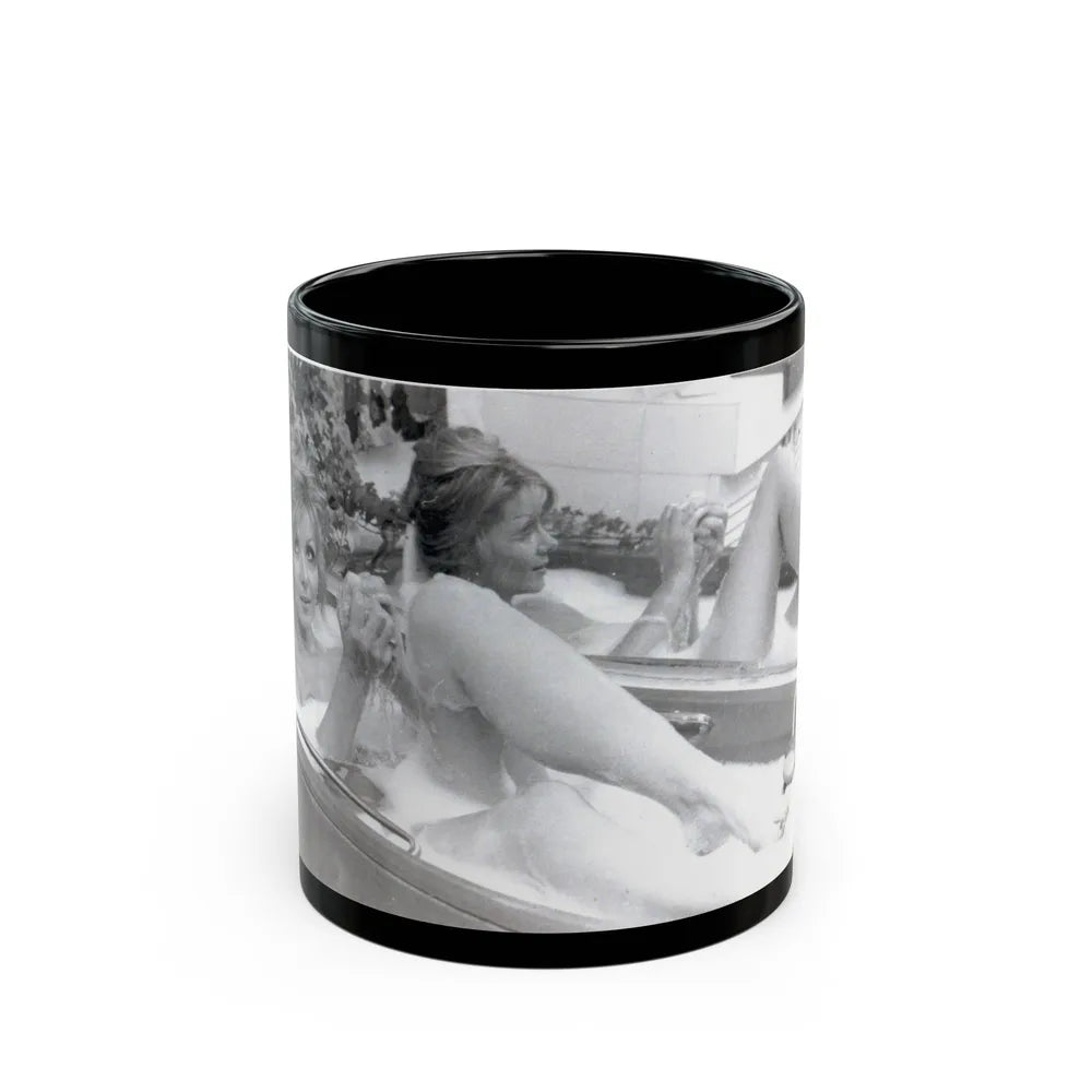 Ingrid Pitt #119 (Vintage Female Icon) Black Coffee Mug-11oz-Go Mug Yourself