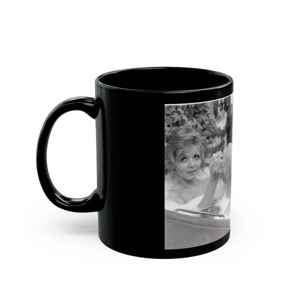 Ingrid Pitt #119 (Vintage Female Icon) Black Coffee Mug-Go Mug Yourself