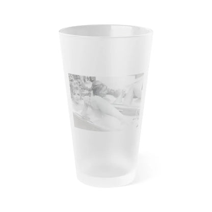 Ingrid Pitt #119 (Vintage Female Icon) Frosted Pint Glass 16oz-16oz-Frosted-Go Mug Yourself