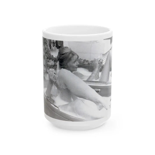 Ingrid Pitt #119 (Vintage Female Icon) White Coffee Mug 15oz - Go Mug Yourself