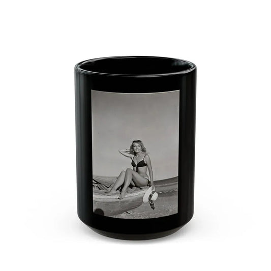 Ingrid Pitt #123 (Vintage Female Icon) Black Coffee Mug 15oz - Go Mug Yourself