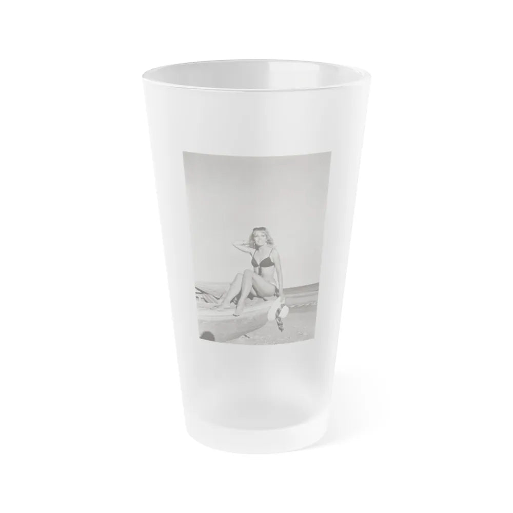 Ingrid Pitt #123 (Vintage Female Icon) Frosted Pint Glass 16oz-16oz-Frosted-Go Mug Yourself