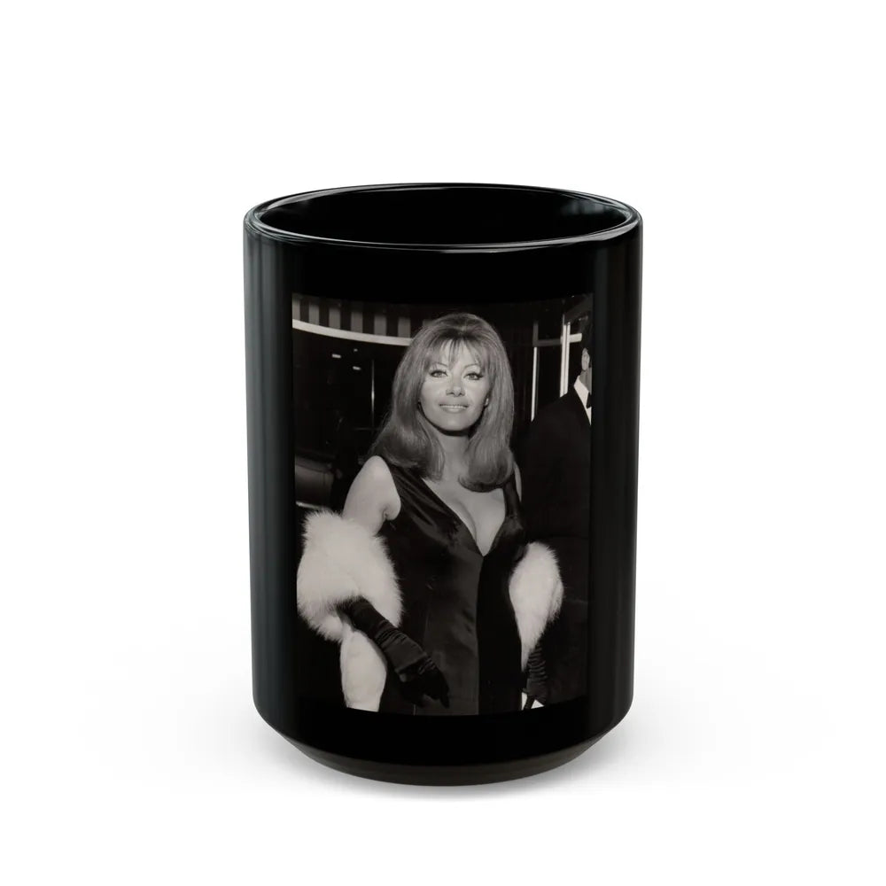 Ingrid Pitt #125 (Vintage Female Icon) Black Coffee Mug-15oz-Go Mug Yourself