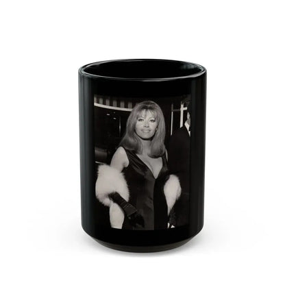 Ingrid Pitt #125 (Vintage Female Icon) Black Coffee Mug 15oz - Go Mug Yourself