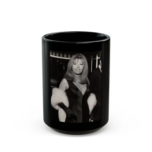 Ingrid Pitt #125 (Vintage Female Icon) Black Coffee Mug 15oz - Go Mug Yourself