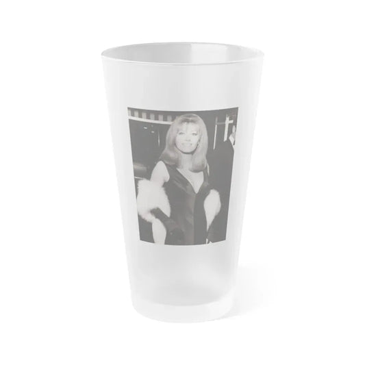 Ingrid Pitt #125 (Vintage Female Icon) Frosted Pint Glass 16oz 16oz Frosted - Go Mug Yourself