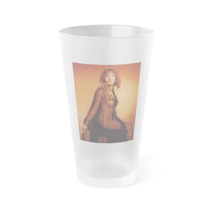 Ingrid Pitt #126 (Vintage Female Icon) Frosted Pint Glass 16oz 16oz Frosted - Go Mug Yourself