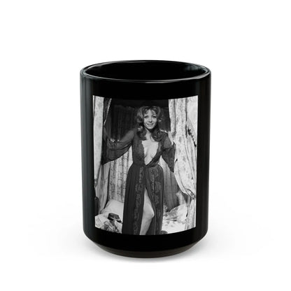 Ingrid Pitt #128 (Vintage Female Icon) Black Coffee Mug-15oz-Go Mug Yourself