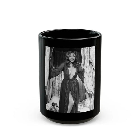 Ingrid Pitt #128 (Vintage Female Icon) Black Coffee Mug 15oz - Go Mug Yourself