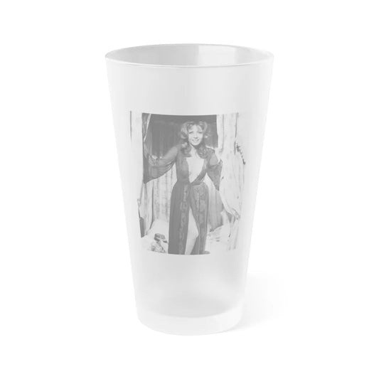 Ingrid Pitt #128 (Vintage Female Icon) Frosted Pint Glass 16oz-16oz-Frosted-Go Mug Yourself