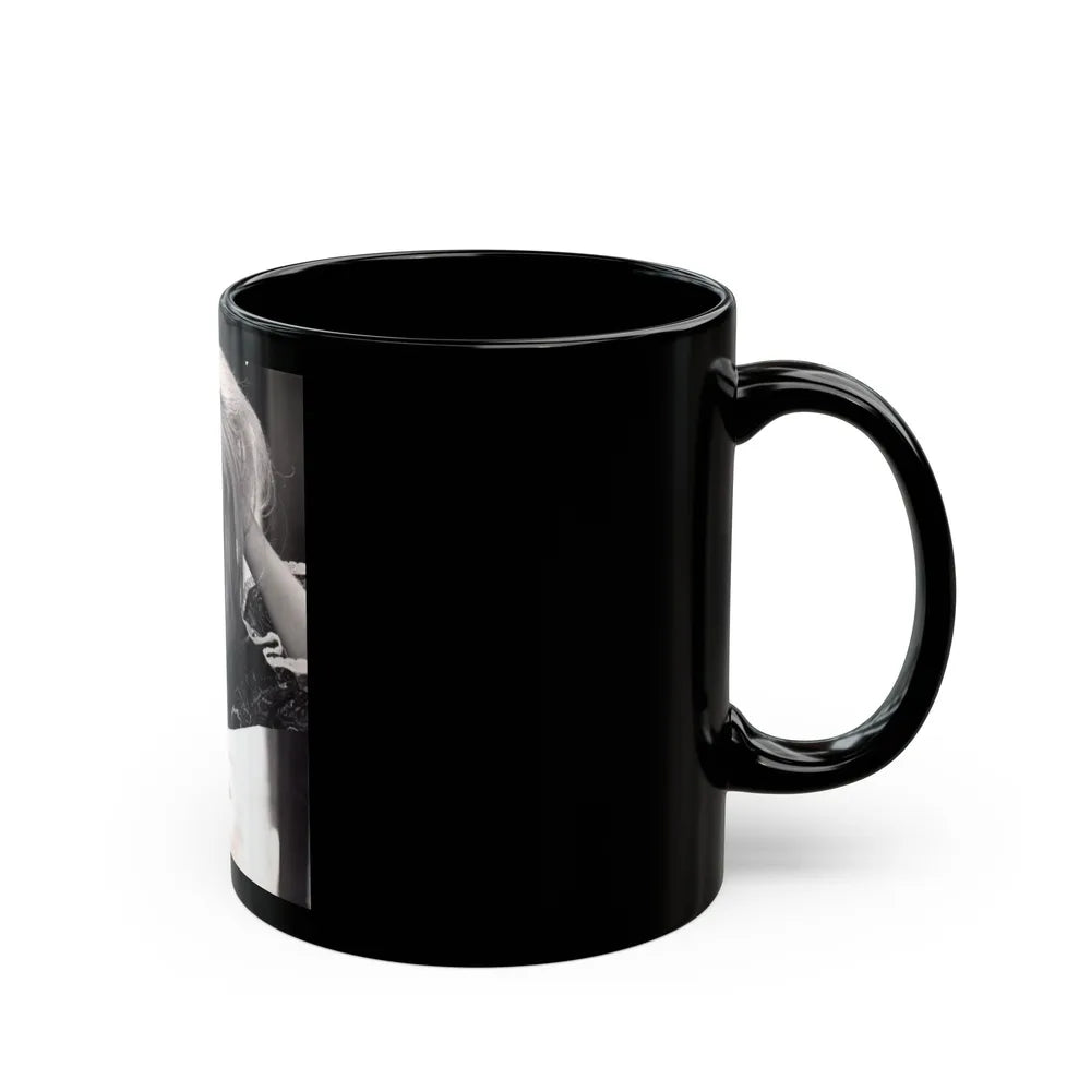 Ingrid Pitt #132 (Vintage Female Icon) Black Coffee Mug-Go Mug Yourself