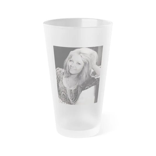 Ingrid Pitt #132 (Vintage Female Icon) Frosted Pint Glass 16oz-16oz-Frosted-Go Mug Yourself