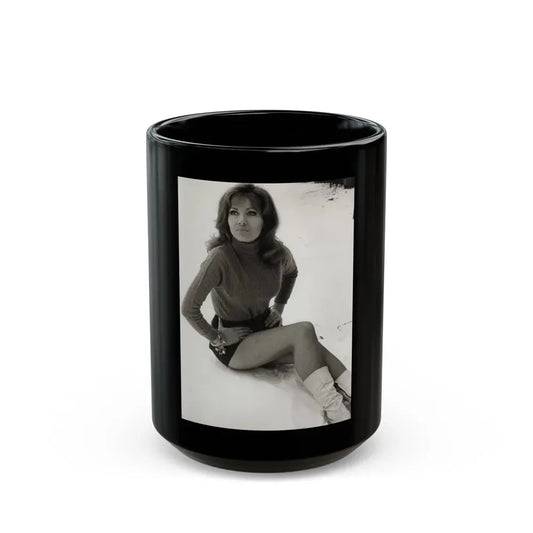 Ingrid Pitt #133 (Vintage Female Icon) Black Coffee Mug 15oz - Go Mug Yourself