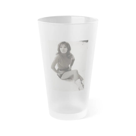 Ingrid Pitt #133 (Vintage Female Icon) Frosted Pint Glass 16oz-16oz-Frosted-Go Mug Yourself