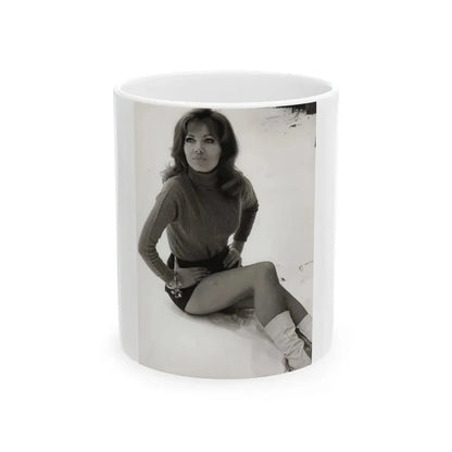Ingrid Pitt #133 (Vintage Female Icon) White Coffee Mug 11oz - Go Mug Yourself
