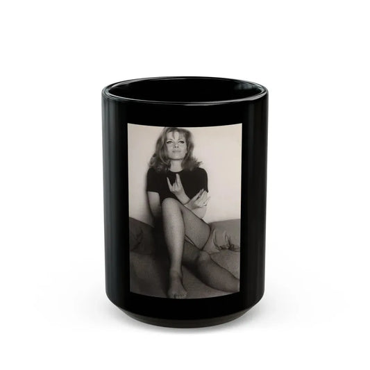 Ingrid Pitt #134 (Vintage Female Icon) Black Coffee Mug 15oz - Go Mug Yourself