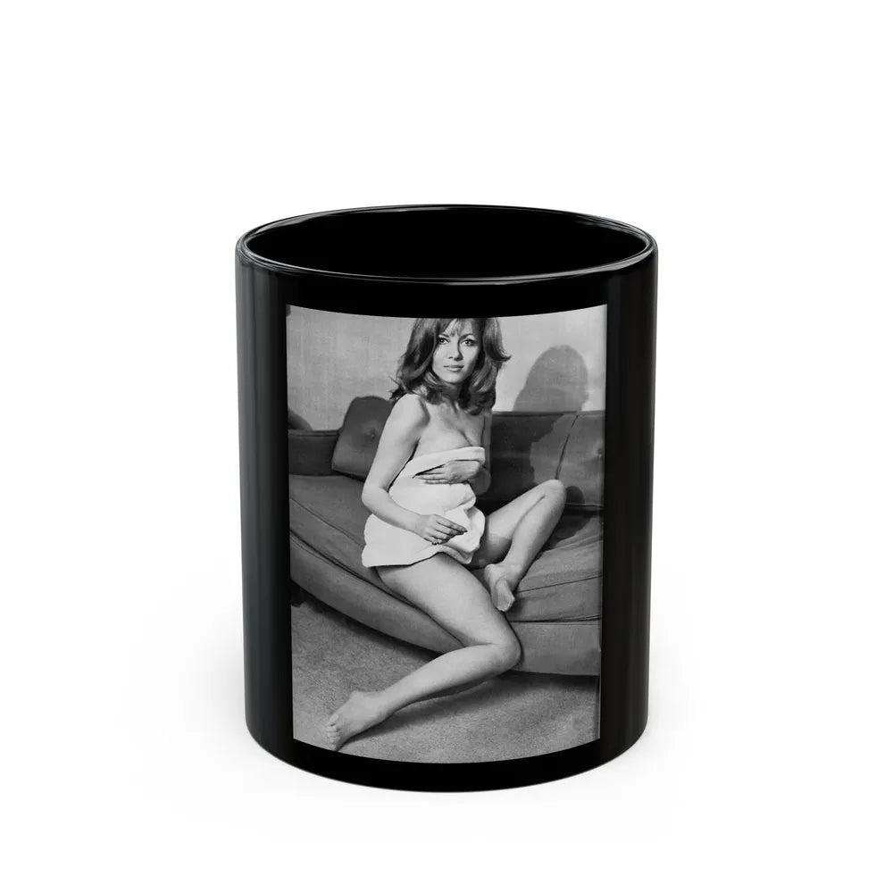 Ingrid Pitt #135 (Vintage Female Icon) Black Coffee Mug-11oz-Go Mug Yourself