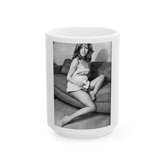 Ingrid Pitt #135 (Vintage Female Icon) White Coffee Mug 15oz - Go Mug Yourself
