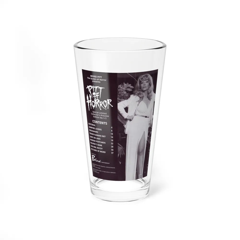 Ingrid Pitt #136 (Vintage Female Icon) Pint Glass 16oz-16oz-Go Mug Yourself