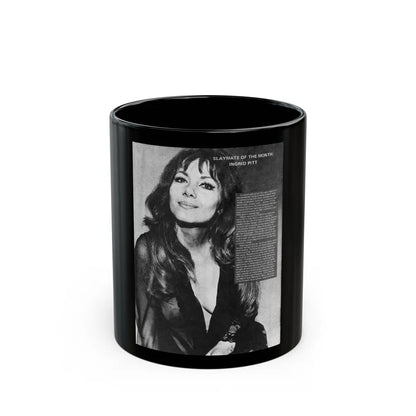 Ingrid Pitt #137 (Vintage Female Icon) Black Coffee Mug-11oz-Go Mug Yourself