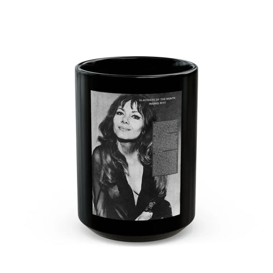Ingrid Pitt #137 (Vintage Female Icon) Black Coffee Mug 15oz - Go Mug Yourself