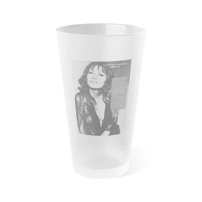 Ingrid Pitt #137 (Vintage Female Icon) Frosted Pint Glass 16oz-16oz-Frosted-Go Mug Yourself