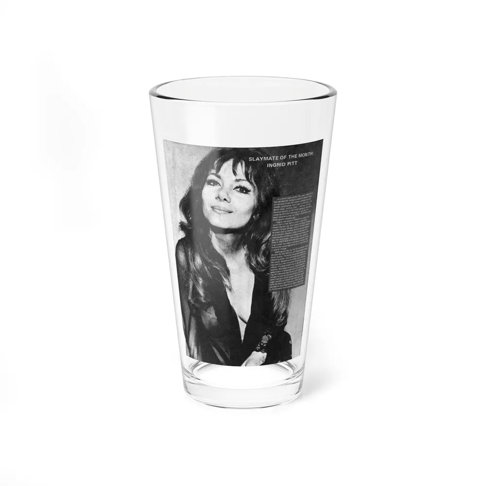 Ingrid Pitt #137 (Vintage Female Icon) Pint Glass 16oz-16oz-Go Mug Yourself