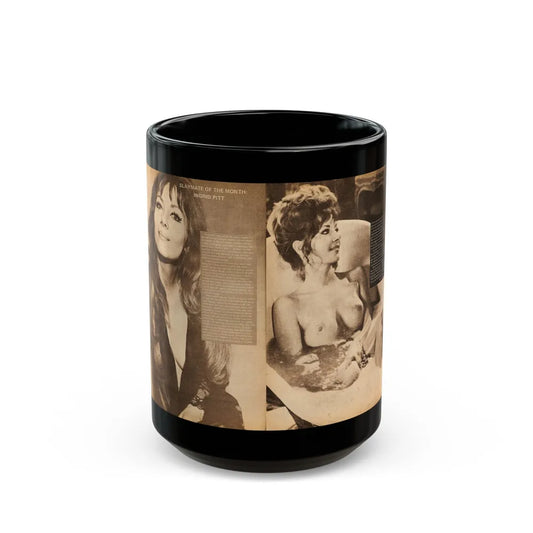 Ingrid Pitt #14 (Vintage Female Icon) Black Coffee Mug-15oz-Go Mug Yourself