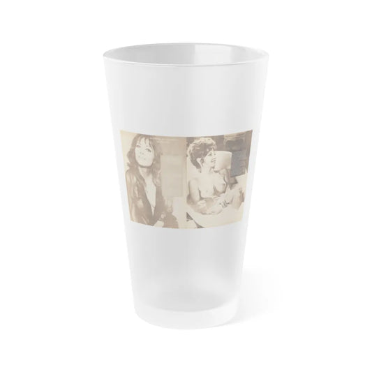 Ingrid Pitt #14 (Vintage Female Icon) Frosted Pint Glass 16oz-16oz-Frosted-Go Mug Yourself